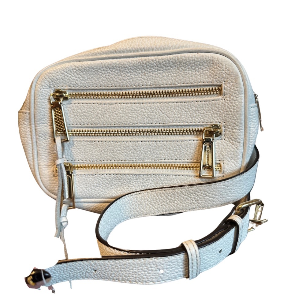 Rebecca Minkoff White 3 Zipper Belt Bag